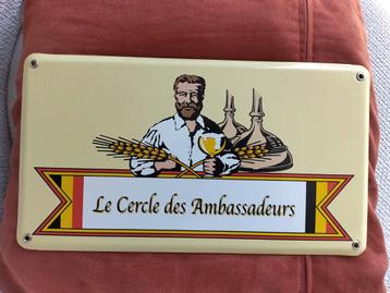 Emaille bordje Le Cercle de Ambassadeurs, bier. beschikbaar voor biedingen