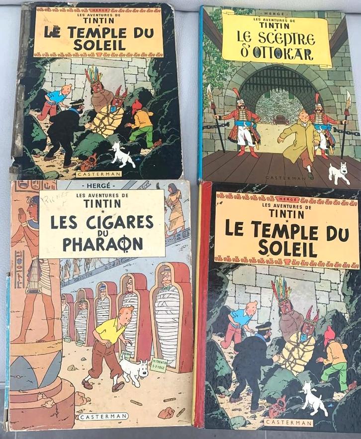 Kuifje strip hardcover Frans x 4, Boeken, Stripverhalen, Gelezen, Meerdere stripboeken, Ophalen of Verzenden