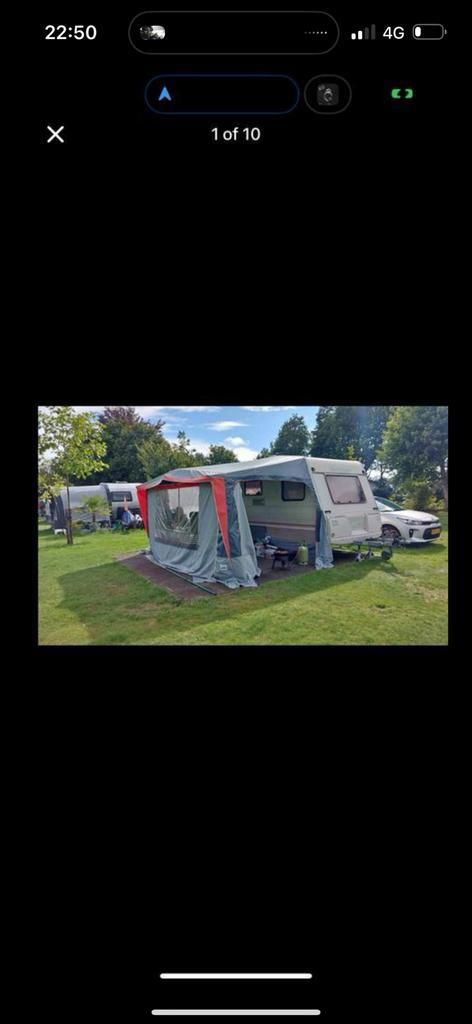 Lichtgewicht caravan  Sterckeman escale 400 DD met voortent, Caravans en Kamperen, Tenten, Zo goed als nieuw, Ophalen