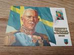 carte commémorative ww2 avec timbre "Gustav V de Suède"", Collections, Photo ou Poster, Armée de terre, Envoi