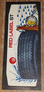 Vintage sticker GB Red Label ST banden pneus retro, Collections, Autocollants, Comme neuf, Voiture ou Moto, Enlèvement ou Envoi