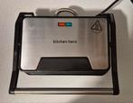 Kitchen Hero contactgrill / paninimaker – inox, Enlèvement ou Envoi
