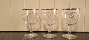 Westmalle Trappist Glas (Oud/vintage) Zilveren rand beschikbaar voor biedingen