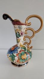 Prachtige handgeschilderde H. Bequet Quaregnon vaas - 28 cm, Ophalen of Verzenden