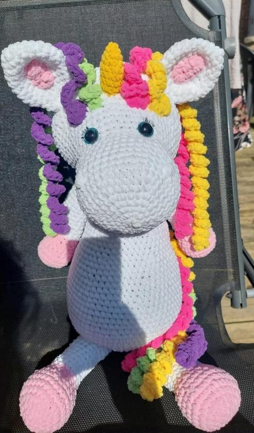 Gehaakte eenhoorn - 70cm, Hobby en Vrije tijd, Overige Hobby en Vrije tijd, Nieuw, Ophalen of Verzenden