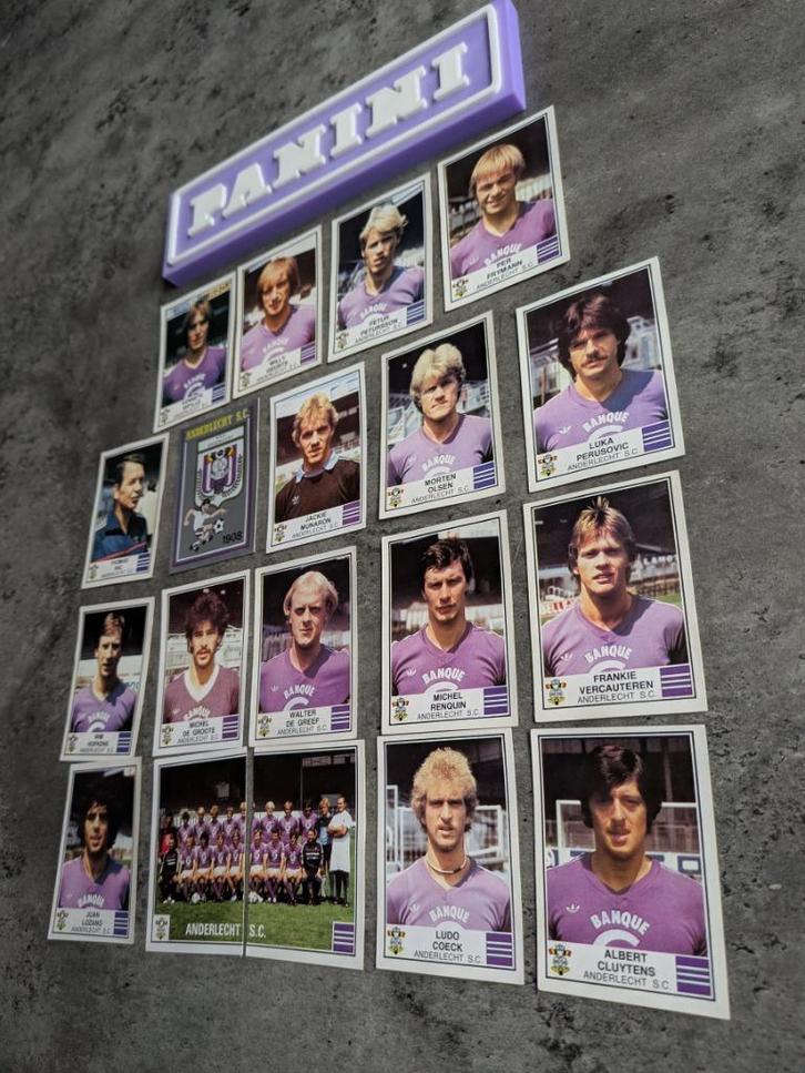 PANINI FOOTBALL 82 RSC ANDERLECHT 19 STICKERS 1982, Hobby en Vrije tijd, Stickers en Plaatjes, Verzenden