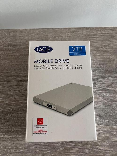 LaCie Mobile Drive - 2TB HDD, Informatique & Logiciels, Disques durs, Comme neuf, Laptop, Externe, USB, Enlèvement ou Envoi