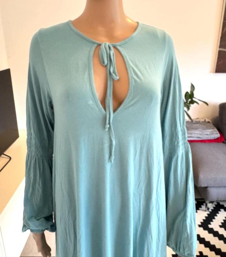 Boho dress with special sleeves (size S/M), Kleding | Dames, Jurken, Gedragen, Maat 38/40 (M), Groen, Boven de knie, Ophalen of Verzenden