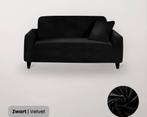 Zwarte bankhoezen voor één- & tweezit, Huis en Inrichting, 150 tot 200 cm, Velvet, Ophalen of Verzenden, Zo goed als nieuw