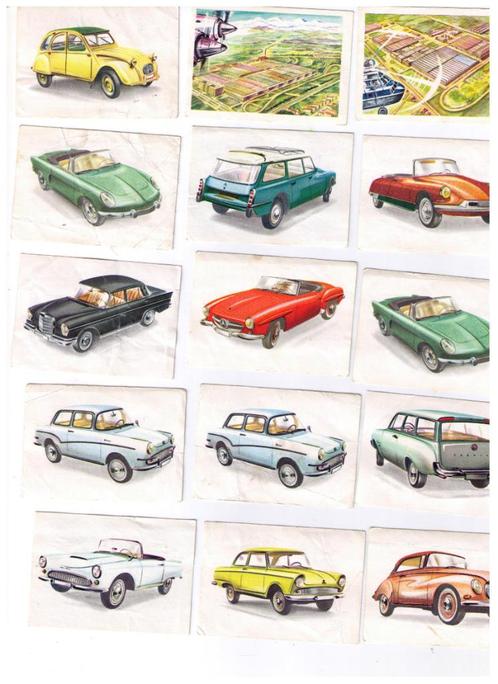 36 chocolaatjes Jacques, De wereld van auto's 1962, Verzamelen, Complete verzamelingen en Collecties, Ophalen of Verzenden