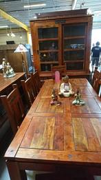 Table et chaises acacia massif, Maison & Meubles, Rectangulaire, Autres essences de bois, 50 à 100 cm, Enlèvement
