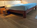 Compleet Auping Auronde bed 200x210, elektrisch verstelbaar, Huis en Inrichting, Slaapkamer | Bedden, Ophalen, Bruin, 210 cm, 180 cm