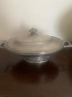 Zilvertinnen schaal met deksel, Antiek en Kunst, Antiek | Schalen, Ophalen