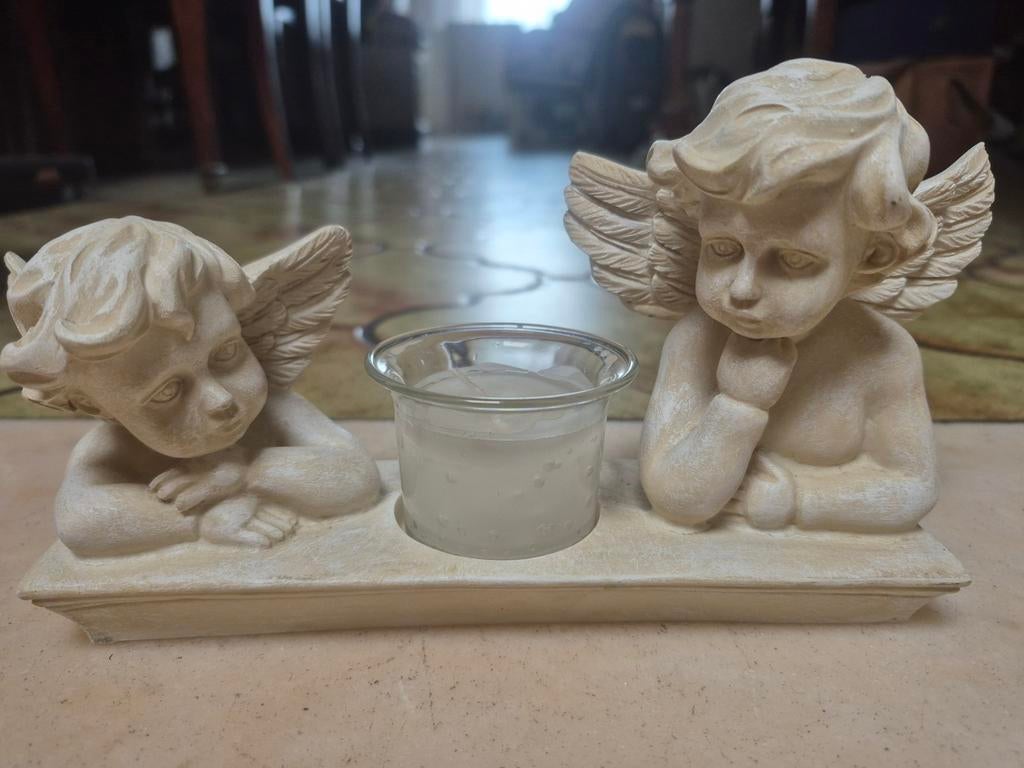 Porte bougie anges en parfait état ( avec bougie), Collections, Enlèvement, Comme neuf