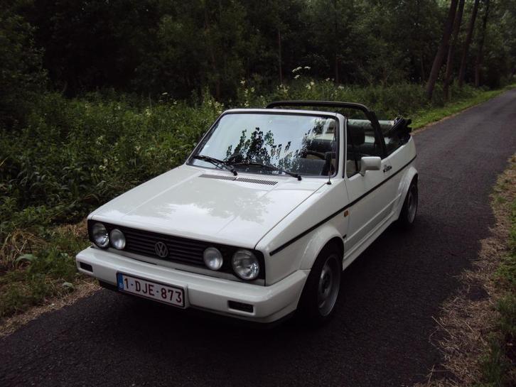 Golf 1 cabriolet 1993, Auto's, Volkswagen, Particulier, Golf, Benzine, Euro 1, Cabriolet, 2 deurs, Handgeschakeld, Zwart, Beige