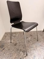 4 IKEA stoelen GILBERT zwart stabelbaar, Enlèvement, Utilisé, Noir, Bois