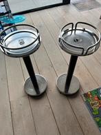 Koppel Alessi wijnkoelerstanden., Huis en Inrichting, Woonaccessoires | Wijnrekken, Ophalen, Gebruikt, Metaal, 50 tot 75 cm