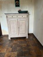 wit gekrijte kast, Gebruikt, 100 tot 150 cm, Grenenhout, 25 tot 50 cm