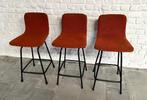 3 Retro barkrukken., Huis en Inrichting, Barkrukken, Ophalen, Gebruikt, Metaal, 30 tot 60 cm