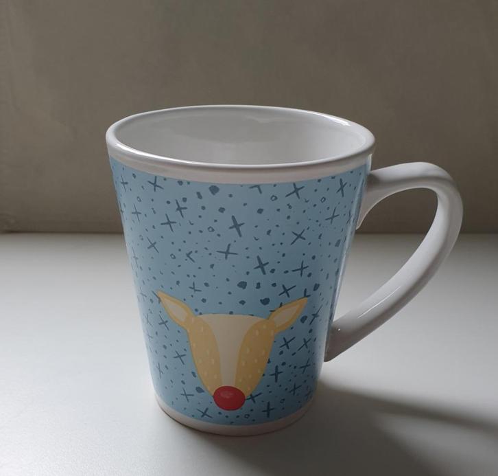 koffie mok / tas licht blauw rendier zonder gewei/ogen NIEUW, Verzamelen, Porselein, Kristal en Bestek, Nieuw, Kop en/of schotel