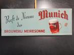 Vintage kartonnen reclamebord Munich Meiresonne 1952, Verzamelen, Verzenden, Reclamebord