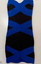 Tally Weijl strapless feest jurk boven de knie zwart-blauw, Tally Weijl, Blauw, Ophalen of Verzenden, Zo goed als nieuw