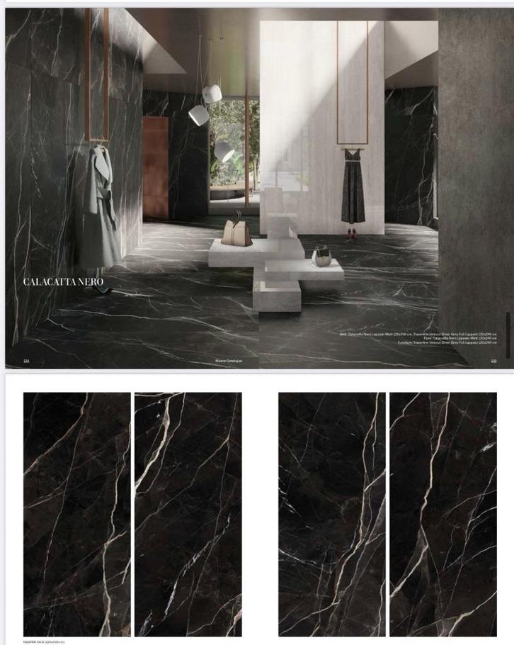 Marmerlook Callacata Nero merk Nexion 1198x598x9mm honed, Bricolage & Construction, Dalles & Carrelages, Neuf, Carrelage de sol