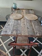 Massief eiken tafelblad, Huis en Inrichting, Ophalen, Gebruikt, 100 tot 150 cm, Eikenhout