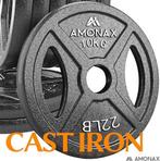 Amonax Gietijzeren halterschijvenset 2 x 10kg GRATIS LEV, Sport en Fitness, Verzenden, Nieuw, Halterschijven