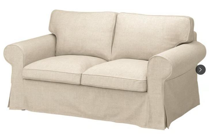 IKEA EKTORP 2-zitsbank Kilanda lichtbeige, Huis en Inrichting, Zetels | Zetels, Zo goed als nieuw, Rechte bank, Tweepersoons, 150 tot 200 cm