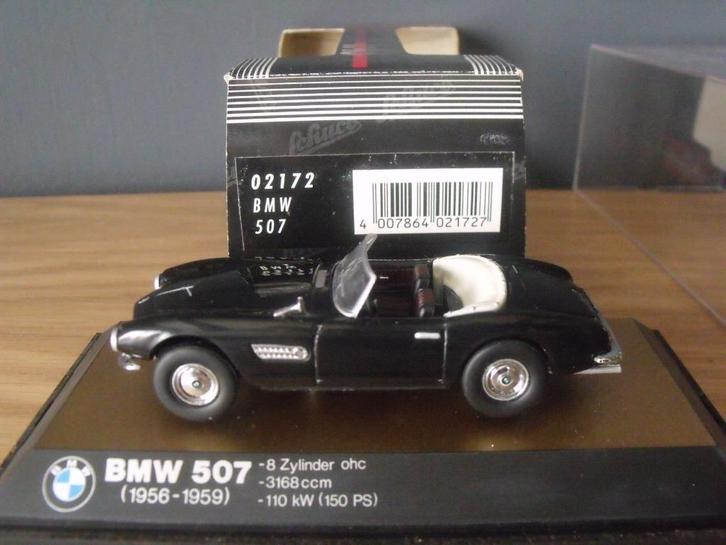 1:43 Schuco 02172 bmw 507 cabrio zwart 1956-1959, Hobby en Vrije tijd, Modelauto's | 1:43, Zo goed als nieuw, Auto, Schuco, Ophalen of Verzenden