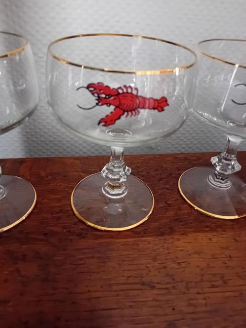 Krab cocktail glazen, Antiek en Kunst, Antiek | Keukengerei, Ophalen of Verzenden