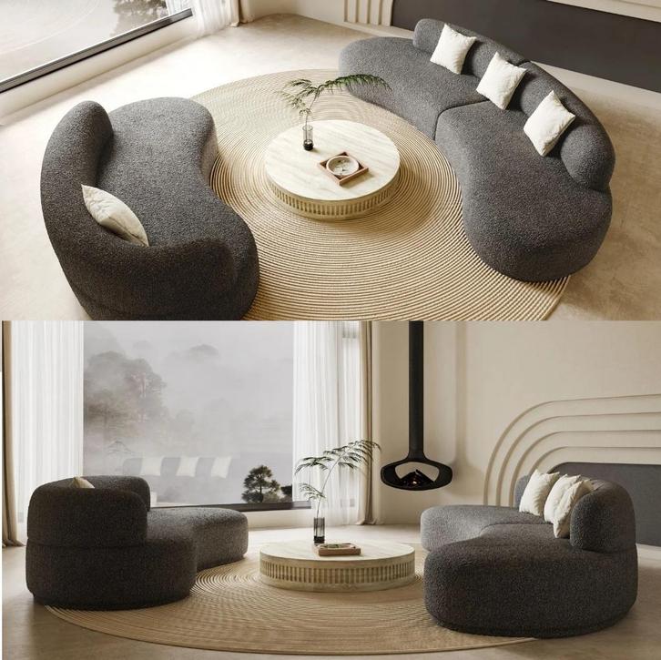 💥PROMO💥Ensemble de 2 canapés Design noirs Produits Neufs, Maison & Meubles, Canapés | Salons, Neuf, Banc droit, Quatre personnes ou plus