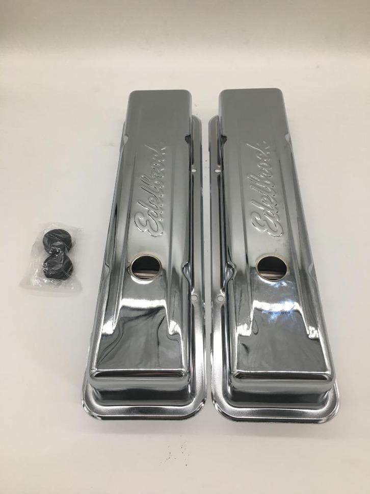 Te koop Kleppendeksel edelbrock (chroom) chevrolet c10 k10, Auto-onderdelen, Klein materiaal, Amerikaanse onderdelen, Oldtimer onderdelen