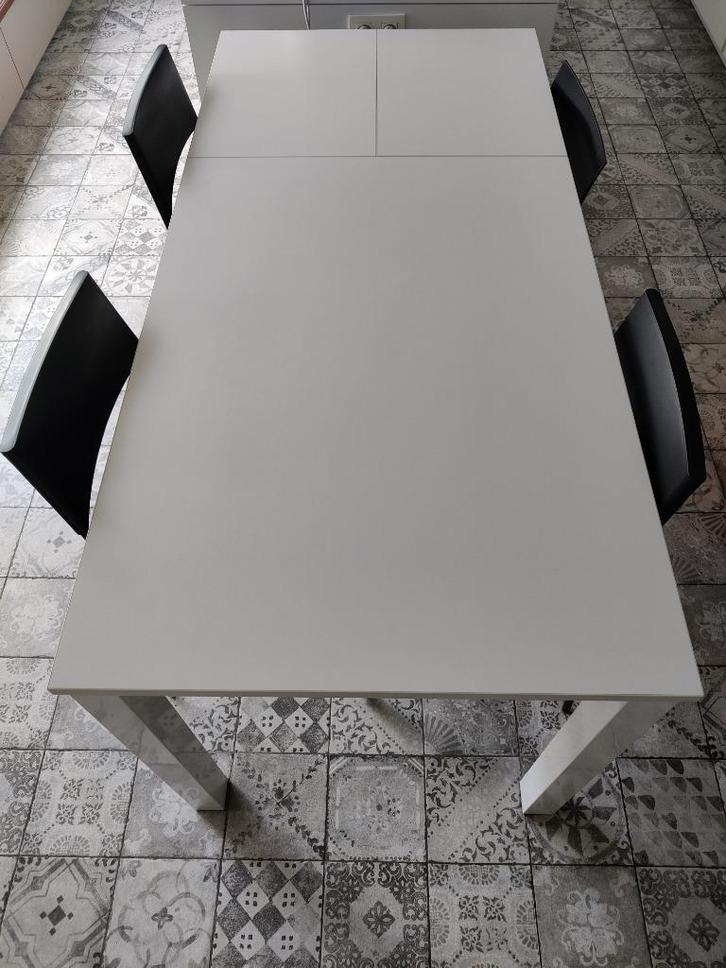 Hoge eettafel met barstoelen, Huis en Inrichting, Tafels | Eettafels, Gebruikt, 50 tot 100 cm, 150 tot 200 cm, Vijf personen of meer