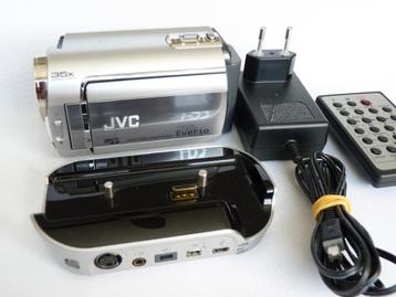 JVC GZ-MG335HE, disque dur, vidéo+microSD, battery, adapter