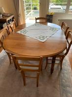 Table à manger + chaises + coussins, Maison & Meubles, Comme neuf, 4 à 6 chaises
