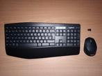 Logitech mk850 draadloos toetsenbord azerty + muis, Azerty, Ergonomisch, Zo goed als nieuw, Draadloos