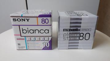 Maxell MD 80 Plain Style 10 Pack + Sony MD80 Bianca 10 Pack