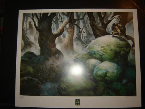 Litho Alzeor Mondraggo - David Caryn - genummerd-gesigneerd., Verzamelen, Stripfiguren, Zo goed als nieuw, Plaatje, Poster of Sticker