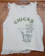 Wit CKS shirtje "Chicas" (maat 104), Comme neuf, Fille, CKS, Chemise ou À manches longues