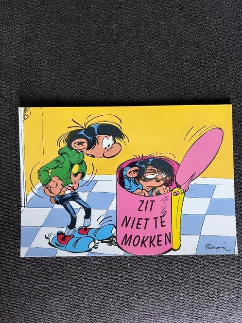 Vintage postkaart Guust Flater, Collections, Personnages de BD, Comme neuf, Image, Affiche ou Autocollant, Gaston ou Spirou, Envoi