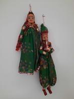 Indische Rajasthani poppetjes vintage wanddecoratie, Antiek en Kunst, Kunst | Beelden en Houtsnijwerken, Ophalen of Verzenden