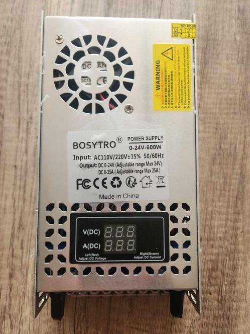 alimentation réglable. bosytro 0-24V 600w 25A, Hobby en Vrije tijd, Modelbouw | Radiografisch | Helikopters en Quadcopters, Nieuw