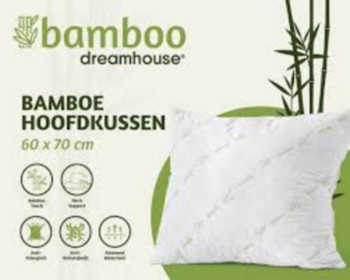 1x hoofdkussen Bamboo 60x70cm anti allergie, Huis en Inrichting, Slaapkamer | Beddengoed, Nieuw, Kussen, Eenpersoons, Wit, Ophalen of Verzenden