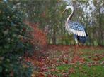 reiger in smeedijzer van kleur, natuurlijke grootte!, Tuin en Terras, Ophalen, Nieuw, Metaal, Dierenbeeld