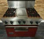 🔥 Cuisinière Viking de luxe 90 cm, four à gaz rouge à 4 brû, Electroménager, Cuisinières, Comme neuf, 5 zones de cuisson ou plus