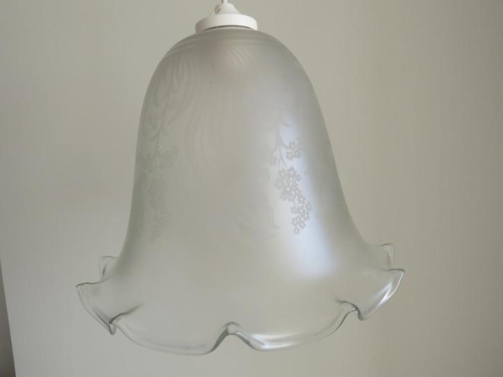 Vintage glazen plafondlamp, Antiek en Kunst, Curiosa en Brocante, Ophalen