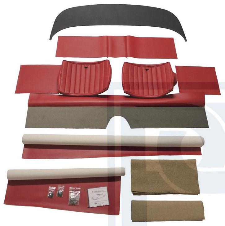 Volvo Bekleding P1800 Jensen achter complete set rood 301-17, Auto-onderdelen, Interieur en Bekleding, Volvo, Nieuw, Ophalen of Verzenden