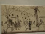 Isidoor baron OPSOMER houtskool potlood /papier Orientalisme, Antiek en Kunst, Ophalen of Verzenden